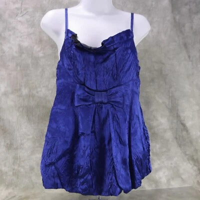 Blusa Cami Marc Jacobs MUJER 6 Azul Real Aplastado Satén Correa Espagueti 60428 Foto 1 de 4