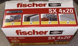 Fischer SX 4x20 Dübel In Nylon Qualität 20 Stück 4mm Bohrer 20mm - Bild 1 von 4