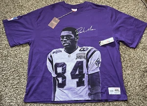 NEW Mitchell & Ness Randy Moss Vikings Ultimate Player Vintage Logo T-Shirt 4XL - Picture 1 of 5
