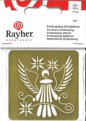 Rayher Embossing Messingschablone Engel 6,5cm x 6,5cm - Bild 1 von 2