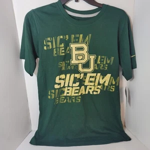 ✨Nike BU Sic Em Bears Boys T-Shirt Green Youth 12/14 - Picture 1 of 2