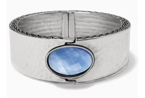 Brighton BLUE MOON Hinged Magnetic Bangle Bracelet Style: JF0035 MSRP $168 NWT - Picture 1 of 3