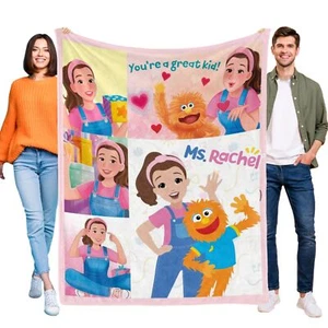 Ms Rachel Blanket Flannel Throw for Bed Sofa Couch Office Birthday Gift - Picture 1 of 11