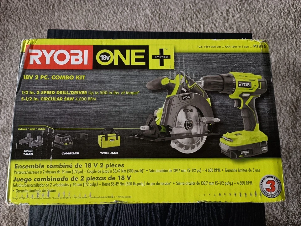 Ryobi ONE+ 18V Cordless Combo Kit - P1816 - Image 1 of 1