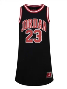GirlS Sleevess T-shirt Jersey Dress Jordan 23;Black/ Red; Medium; NWT - Picture 1 of 4