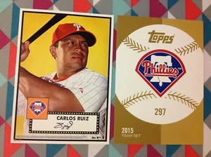 Carlos Ruiz #297 Phillies #ed/49 made 2015 Topps '52 Tribute Gold 5x7 card 1952 - Picture 1 of 1