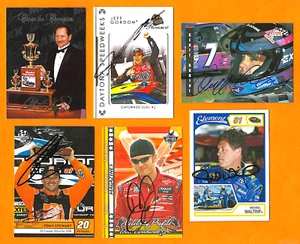 5 NASCAR LEGENDS Authentic AUTOGRAPHS - Plus: Dale Earnhardt, Sr. MAXX RACE CARD - Picture 1 of 2