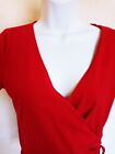 HOLLISTER WOMENS LARGE RED CROPPED SIDE TIE SHORT SLEEVE T-SHIRT