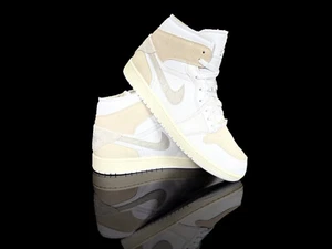 NIKE AIR JORDAN 1 MID SE CRAFT "Tech Grey" weiß/grau/beige 3-Tone Gr.47,5 - Bild 1 von 3