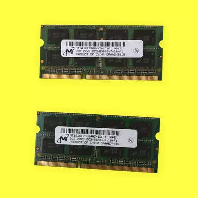 Lote de 2 micras 2 GB MT16JSF25664HZ-1G1F1 memoria RAM #6358 Z65B443 Foto 1 de 4