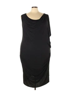 Seven7 Luxe Gr. 22 24 Maxikleid schwarz U-Ausschnitt Rüschendetail ärmellos  - Bild 1 von 7