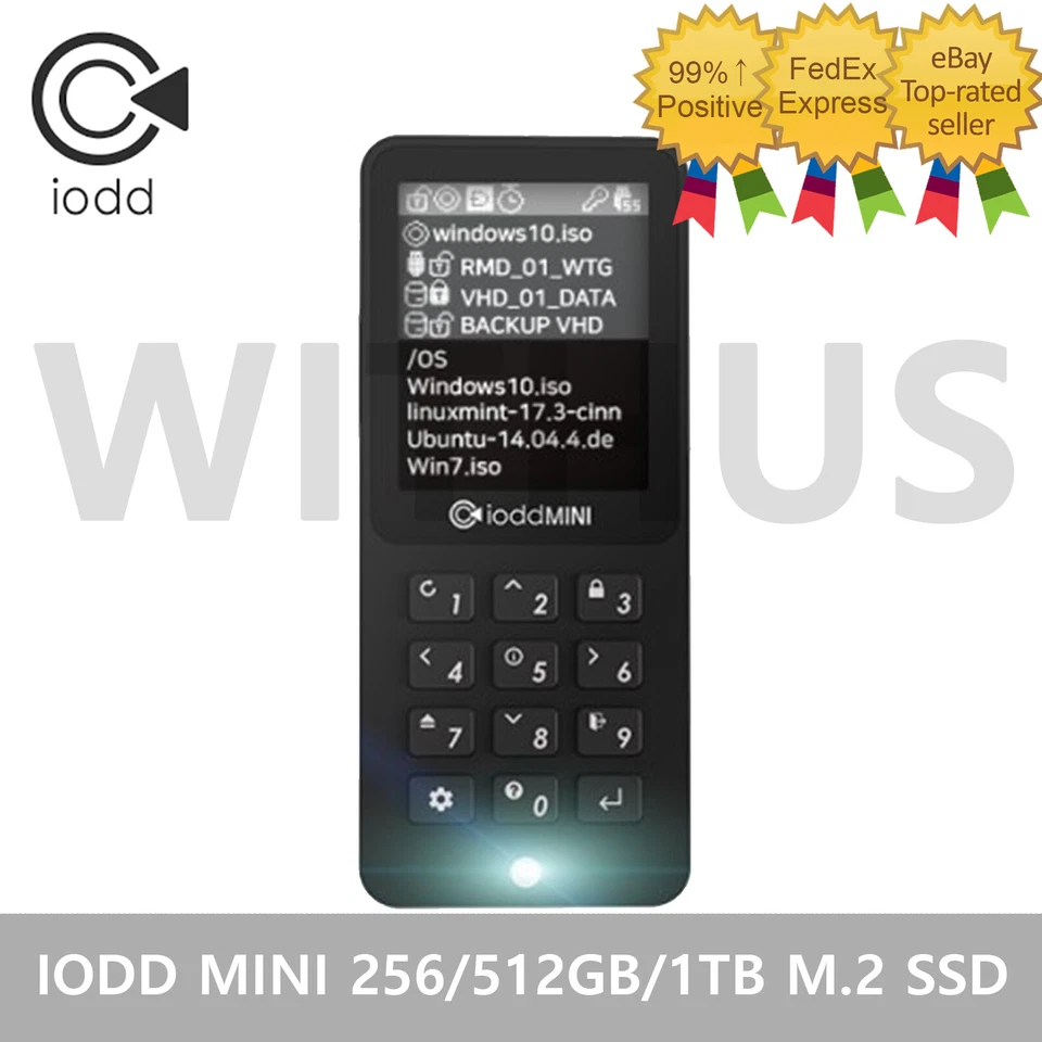 IODD MINI 256GB/512GB/1TB 40g M.2 NGFF SSD USB 3.0 Bootable Virtual ODD AES256_ - Image 1 of 4