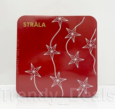 Ikea STRALA LED String Light 24 Outdoor/Indoor Flashing Star w/Metal Tin - GOLD - Image 1 of 4