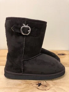  Apple Bottoms Veronica Damen-Winterstiefel braun Wildlederimitat & Kunstfell Größe US 7 - Bild 1 von 9