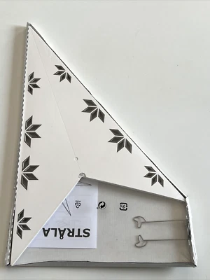 IKEA Strala Estrella Lámpara Colgante Pantalla, Copos de Nieve Blanco Gris 34" Nuevo Foto 1 de 4