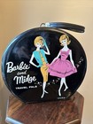 Vintage 1963 Barbie and Midge Doll Travel Pals Round Carrying Case w/ Handle 