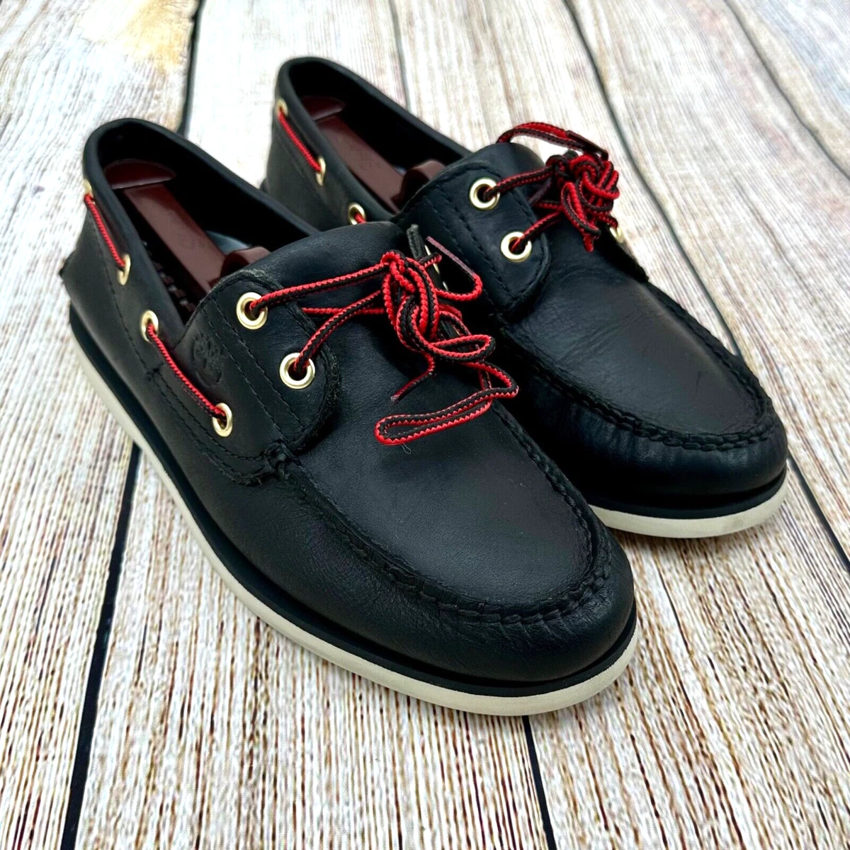 美品　TIMBERLAND BOAT SHOE バーガンディ 7.5 Timberland Men's Authentic Boat Shoe TB0A2PDQEIW Burgundy Full