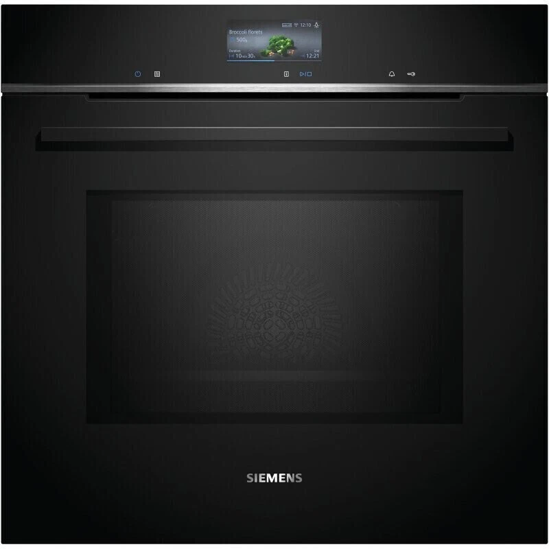 Siemens iQ700 HM776GKB1 Elektrischer Einbau-Backofen mit Mikrowelle - Schwarz/Edelstahl