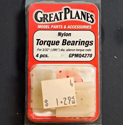 Original Great Planes FF RC Avión Parte #4270 Rodamientos de par de nailon para 3/32" Foto 1 de 2