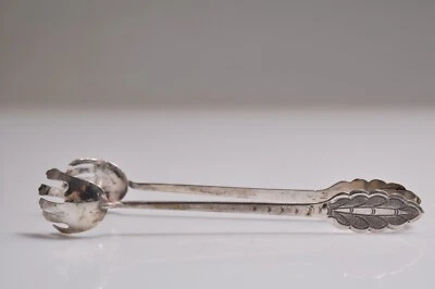 Pinzas de azúcar pequeñas vintage 800 plateadas - Tamaño: 4 3/4" de largo - 13,5 gr. Foto 1 de 4