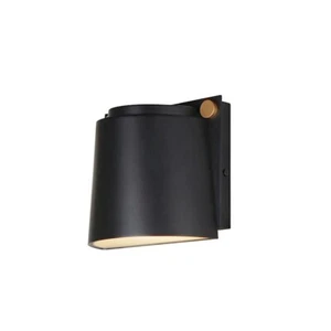 Maxim Rivet 1 Light 5" Outdoor Wall Mount, Black/Antique Brass - 42120BKAB - Picture 1 of 1