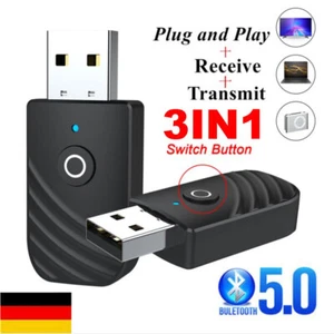 DE 3-in-1 Bluetooth 5,0 Sender und Empfänger 3,5mm - Für TV Zuhause Sound System - Picture 1 of 13
