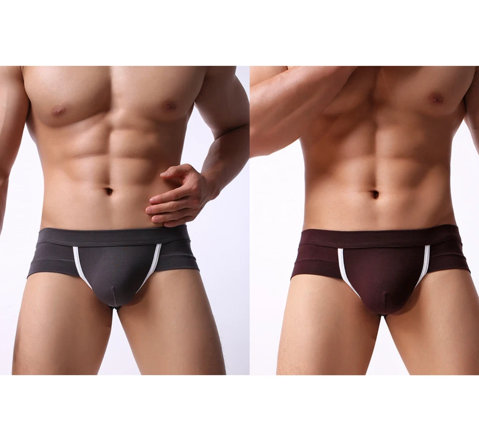 Men's Underwear 2 PACKS Briefs Contouring Fit Comfortable Pouch Sport Hip Briefs - Image 1 of 2