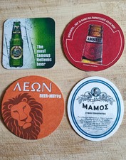 4 Greek  Beercoaster coperchio birra sottobicchieri posavaso bermats