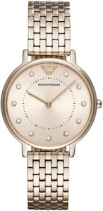 emporio armani ar11062 kappa rose gold s/steel ladies classic watch - Picture 1 of 3