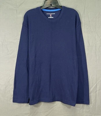 SADDLEBRED Para hombres AZUL MARINO Tejido Térmico CUELLO REDONDO Gorpcore Hipster JERSEY Camisa L Foto 1 de 4
