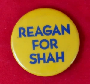 Vintage 1980's Reagan For Shah Pin Back, Political 1.5" - Picture 1 of 2