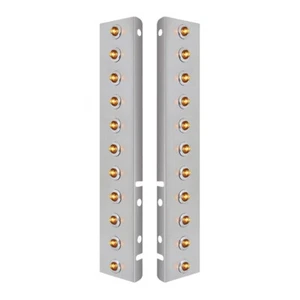 Peterbilt Air Cleaner Bracket LED Mini Lights & Bezels - Amber LED/Clear Lens - Bild 1 von 5