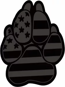 Emblema automático imán bandera americana pata de perro K9 para automóviles camiones (3""x4", negro) 2 piezas - Imagen 1 de 5
