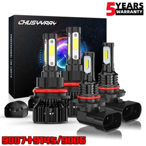 For Ford F150 1999-2003 - 9007+9145 LED Headlight Bulbs High Low + Fog Lights - Picture 1 of 16
