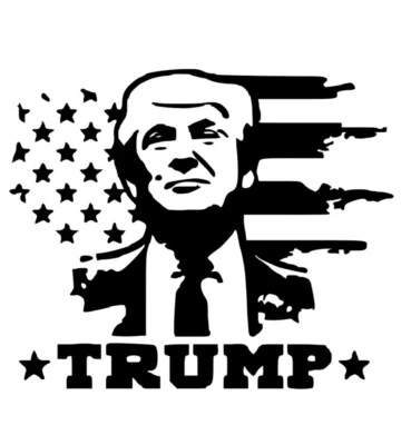 Bandera Donald Trump o logotipo MAGA calcomanía de vinilo ventana computadora portátil cualquier tamaño cualquier color Foto 1 de 2