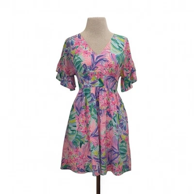 Lilly Pulitzer Floral It Was All A Dream Blaire Fit And Flare Dress Size 00 XS - Image 1 of 4