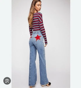 WE THE FREE FIRECRACKER SCHLAGJEANS DAMEN GR. 28 PEOPLE HIPPIE STARS BOHO SELTEN - Bild 1 von 11