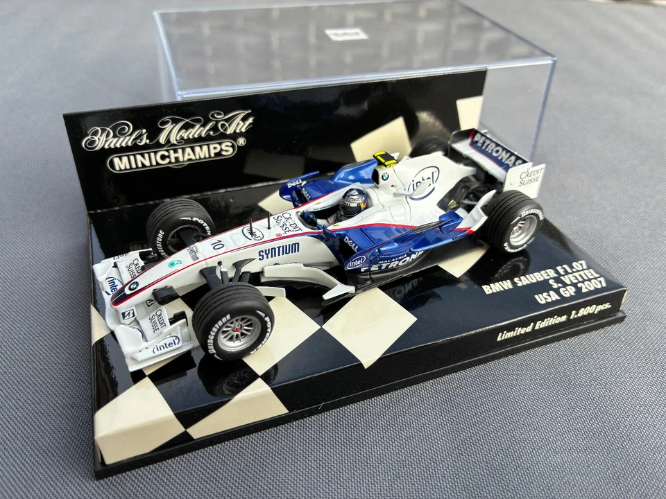 1/43 RARE Minichamps BMW Sauber F1.07 Sebastian Vettel USA GP 2007 - Bild 1 von 1