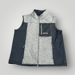 Chaleco Heybo Para Hombres XL Gris Negro Cremallera Completa Softshell Forrado de Vellón Bolsillos Exterior - Imagen 1 de 8
