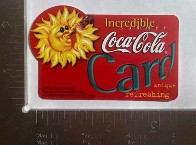 THE INCREDIBLE COCA COLA CARD 1997 PHILADELPHIA AMC ZOO RITE AID DOMINOS PIZZA - Image 1 of 2