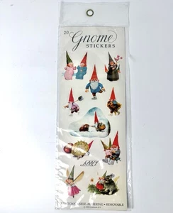 Vtg Christmas Gnomes Stickers Unieboek 1976 Bob The Gnome 70s Abrams Art 20 ct - Picture 1 of 17