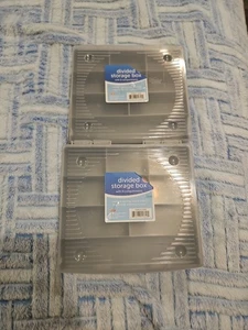 Geteilte Aufbewahrungsbox mit 9 Fächern Menge 2 NEU Basey 11640 6"×6"×1,5 - Bild 1 von 6