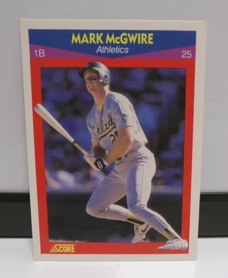 1990 Score Top 100 Superstars MARK McGWIRE Card #25 Oakland Athletics~ NM+ - Image 1 of 2