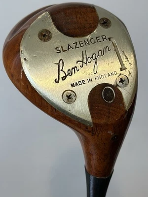 Slazenger Ben Hogan Vintage 1-Wood Persimmon Driver Right Hand Steel RARE! - Image 1 of 4