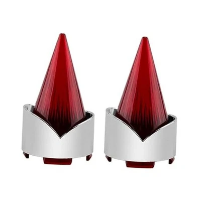 Cubierta de lente de luz de señal de giro de bala de humo apta para Harley Softail cromo rojo Foto 1 de 4