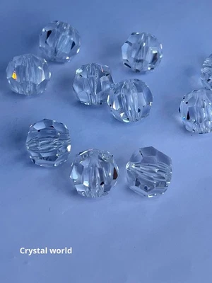 Lot of 1350pcs Asfour Prisms Faceted Crystal Glass Loose Spacer Beads - 10mm - Image 1 of 4