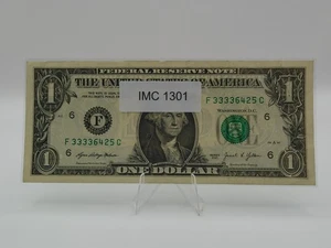 Número de serie de lujo $1 2021 4 en fila 3's F33336425C 1301 - Imagen 1 de 1