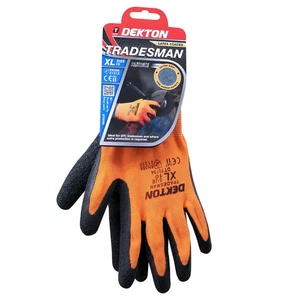 TRADESMAN ORANGE LATEX COATED WORKING GLOVES DEKTON SIZE 10/XL - Picture 1 of 6