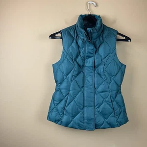 Eddie Bauer Steppweste Puffer Zip Damen M grün Gänsedaunen Polyester - Bild 1 von 10