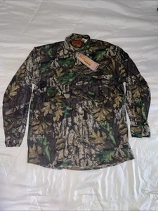 VINTAGE Trebark Big Woods Camo Button Up Hemd Herren L Jagd Camoflauge USA - Bild 1 von 7